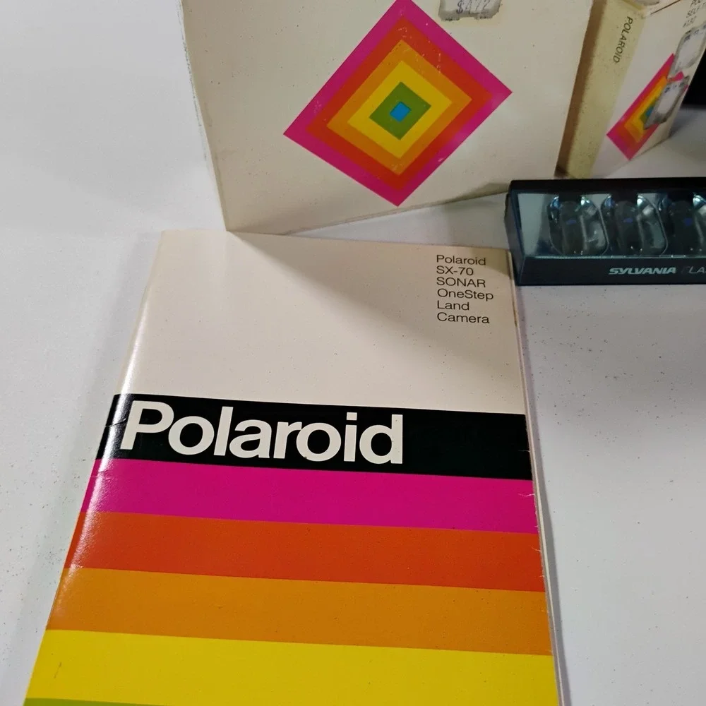 POLAROID SX-70 Sonar One Step Folding/Collapsible Land Camera W/ Extras